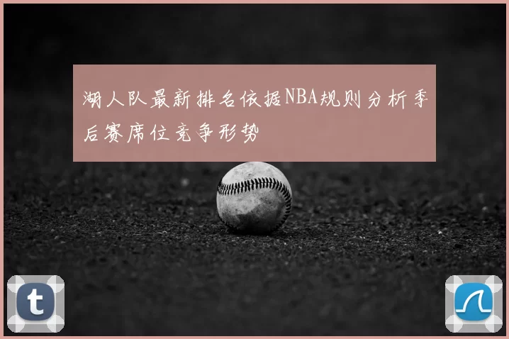 湖人队最新排名依据NBA规则分析季后赛席位竞争形势